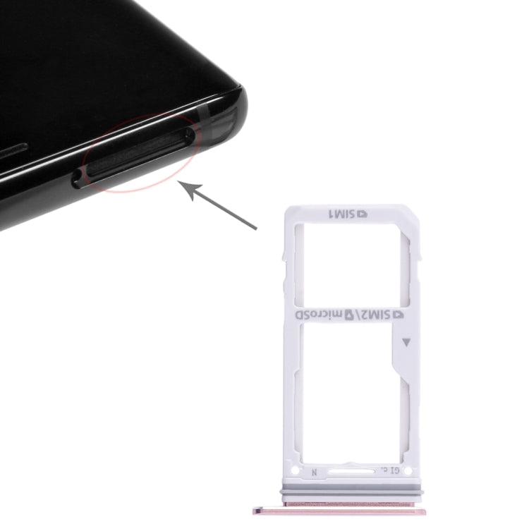 For Galaxy Note 8 2 SIM Card Tray / Micro SD Card Tray (Pink)