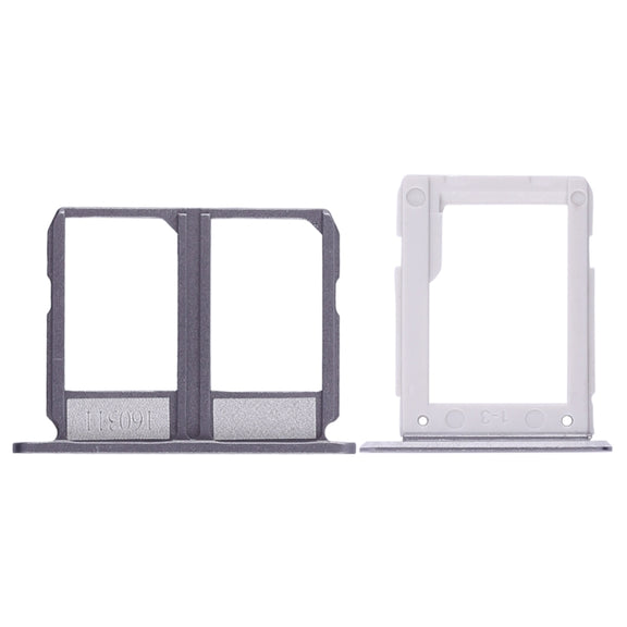 For Galaxy A9100 / A9 (2016) 2 SIM Card Tray + Micro SD Card Tray (Black)