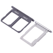 For Galaxy A9100 / A9 (2016) 2 SIM Card Tray + Micro SD Card Tray (Black)