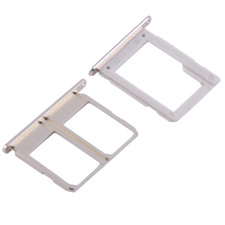 For Galaxy A9100 / A9 (2016) 2 SIM Card Tray + Micro SD Card Tray (Gold)