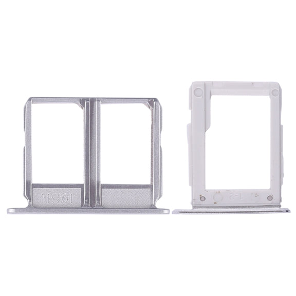 For Galaxy A9100 / A9 (2016) 2 SIM Card Tray + Micro SD Card Tray (White)