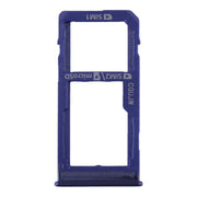 For Samsung Galaxy A60 SIM Card Tray + SIM Card Tray / Micro SD Card Tray (Blue)