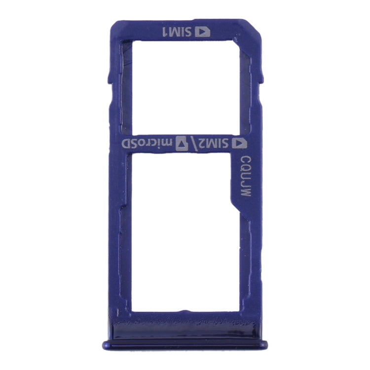 For Samsung Galaxy A60 SIM Card Tray + SIM Card Tray / Micro SD Card Tray (Blue)