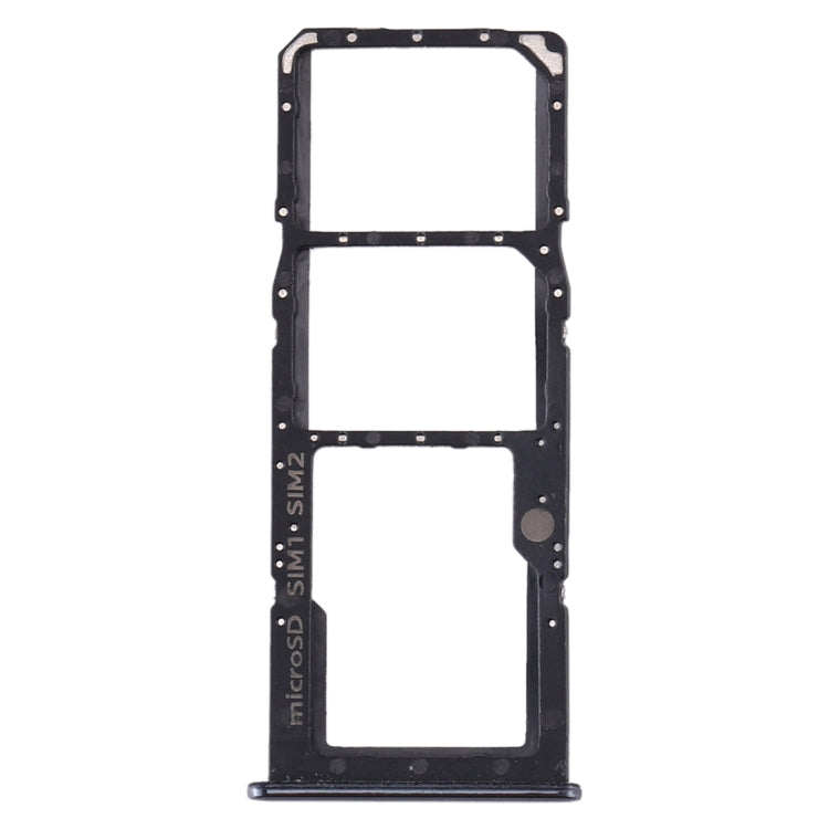 For Samsung Galaxy A30s SIM Card Tray + SIM Card Tray + Micro SD Card Tray (Black)