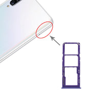 For Samsung Galaxy A30s SIM Card Tray + SIM Card Tray + Micro SD Card Tray (Blue)