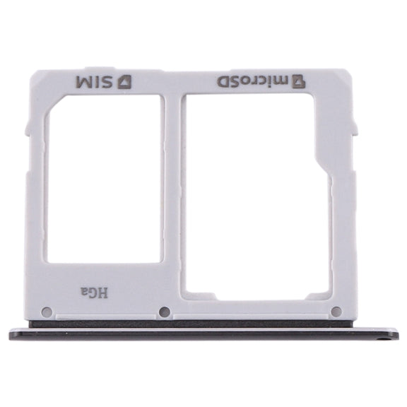 For Samsung Galaxy Tab S5e SM-T725 SIM Card Tray + Micro SD Card Tray (Black)