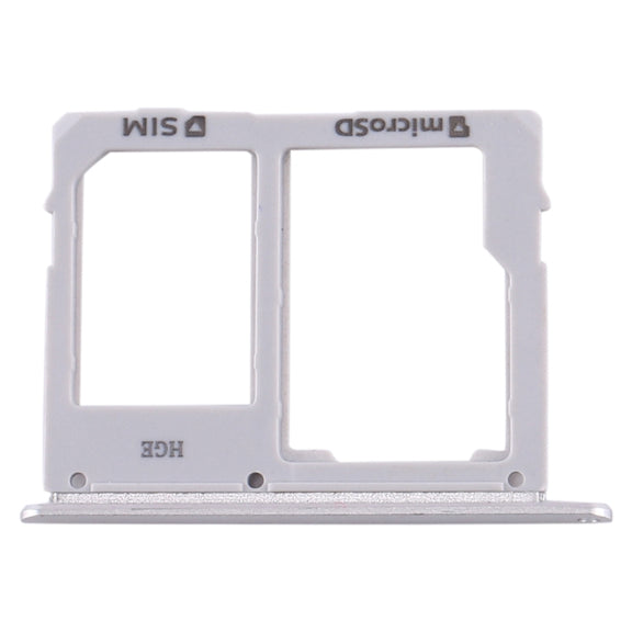 For Samsung Galaxy Tab S5e SM-T725 SIM Card Tray + Micro SD Card Tray (Silver)