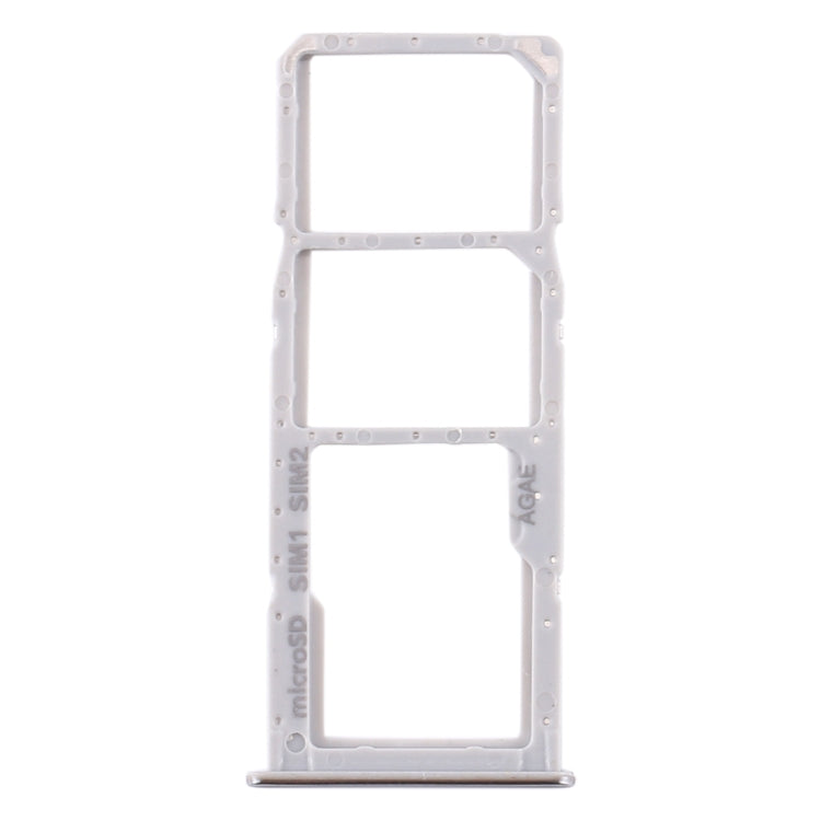For Samsung Galaxy A71 SIM Card Tray + SIM Card Tray + Micro SD Card Tray (Silver)