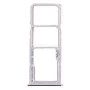For Samsung Galaxy A71 SIM Card Tray + SIM Card Tray + Micro SD Card Tray (Silver)