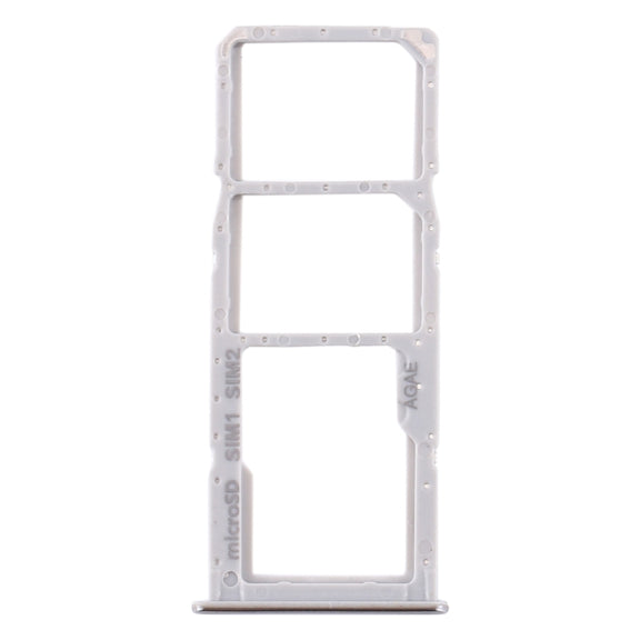 For Samsung Galaxy A71 SIM Card Tray + SIM Card Tray + Micro SD Card Tray (Silver)