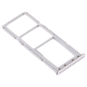 For Samsung Galaxy A71 SIM Card Tray + SIM Card Tray + Micro SD Card Tray (Silver)