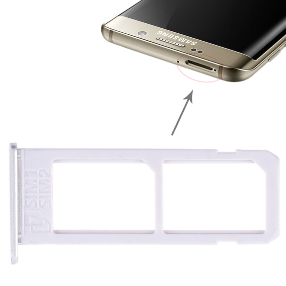 For Galaxy S6 Edge plus / S6 Edge+ 2 SIM Card Tray (Silver)