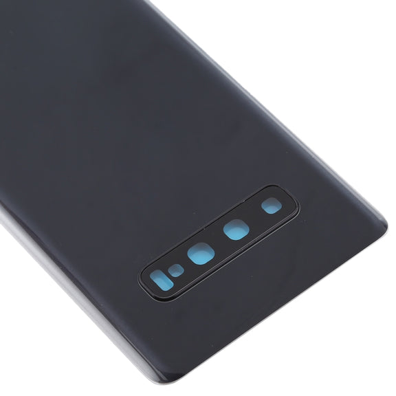 For Galaxy S10+ Battery Back Cover with Camera Lens (Black)