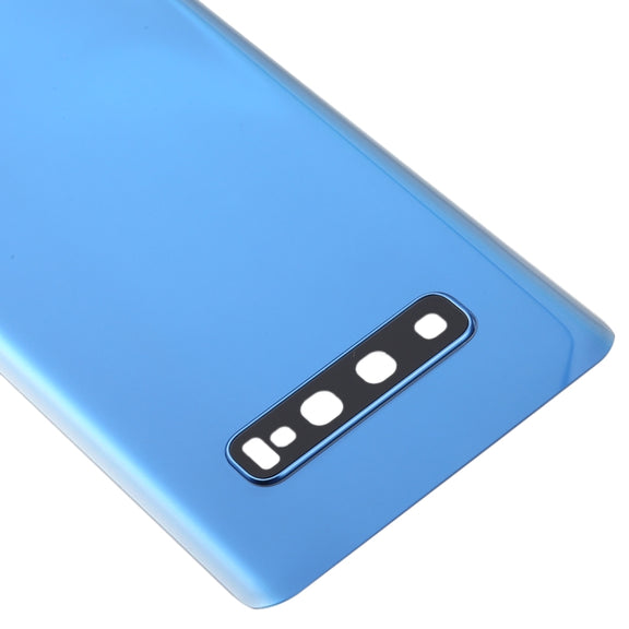 For Galaxy S10+ Battery Back Cover with Camera Lens (Blue)