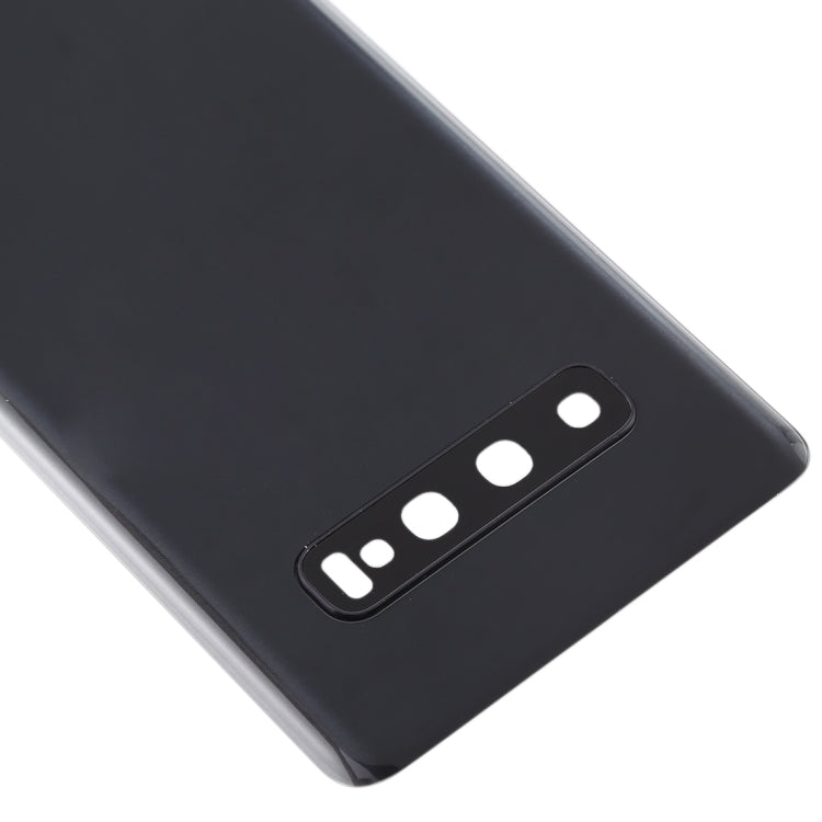 For Galaxy S10 Battery Back Cover with Camera Lens (Black)