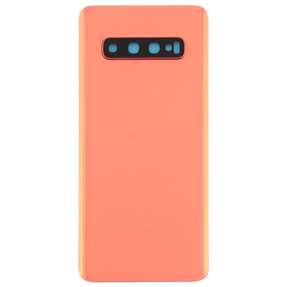 For Galaxy S10 Battery Back Cover with Camera Lens (Pink)