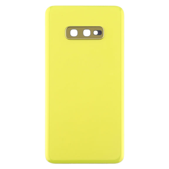 For Galaxy S10e Battery Back Cover with Camera Lens (Yellow)