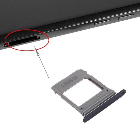 For Galaxy A5 (2017) / A520 & A7 (2017) / A720 SIM Card Tray + Micro SD Card Tray, Single Card (Black)