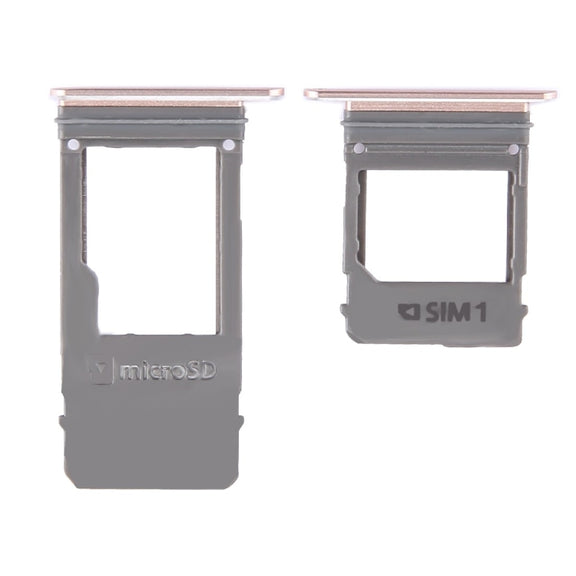 For Galaxy A5 (2017) / A520 & A7 (2017) / A720 SIM Card Tray + Micro SD Card Tray, Single Card (Pink)