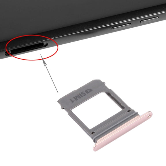 For Galaxy A5 (2017) / A520 & A7 (2017) / A720 SIM Card Tray + Micro SD Card Tray, Single Card (Pink)