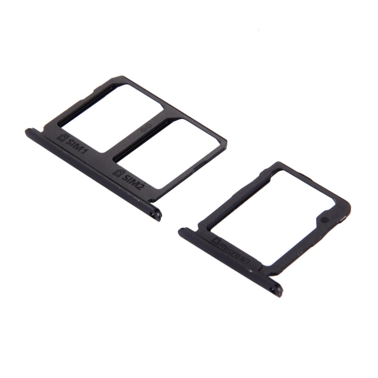 For Galaxy C9 Pro / C9000 SIM Card Tray + Micro SD Card Tray (Black)