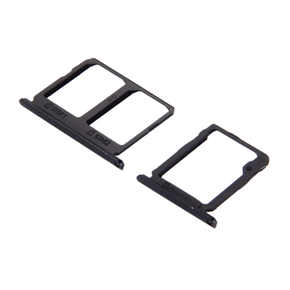 For Galaxy C9 Pro / C9000 SIM Card Tray + Micro SD Card Tray (Black)