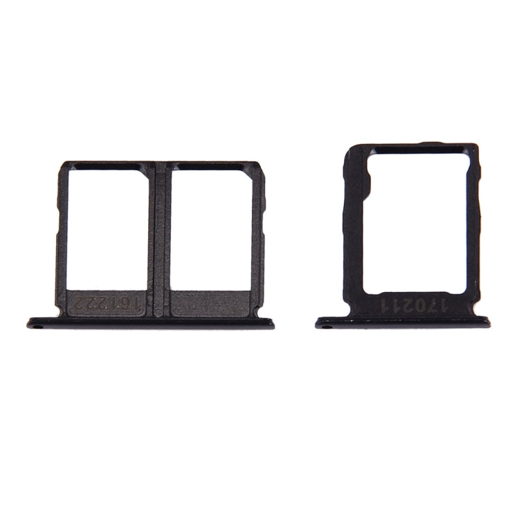 For Galaxy C9 Pro / C9000 SIM Card Tray + Micro SD Card Tray (Black)