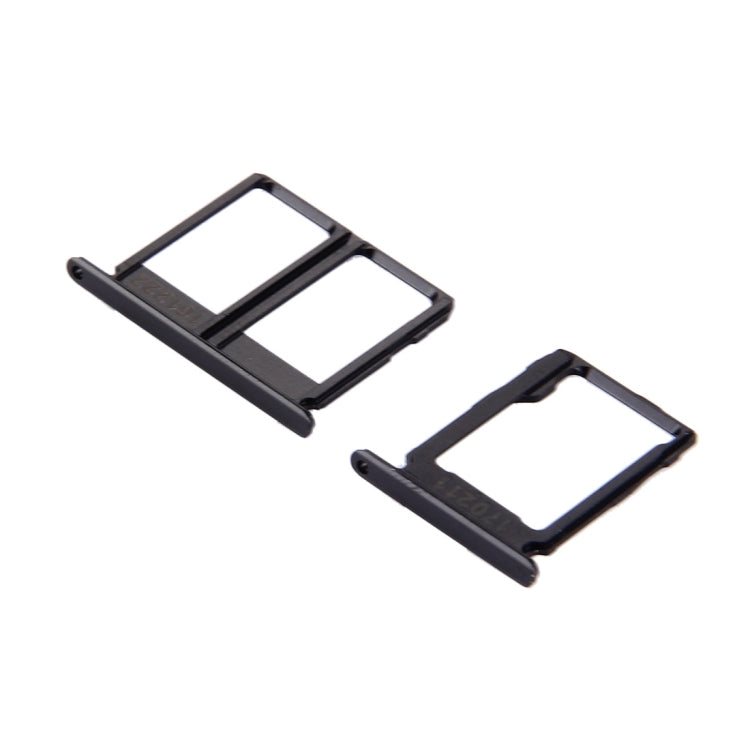 For Galaxy C9 Pro / C9000 SIM Card Tray + Micro SD Card Tray (Black)