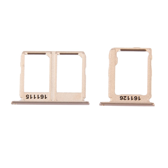 For Galaxy C9 Pro / C9000 SIM Card Tray + Micro SD Card Tray (Gold)