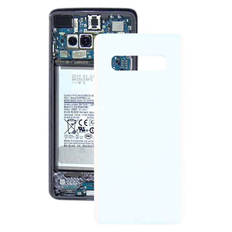 For Galaxy S10+ Battery Back Cover (White)