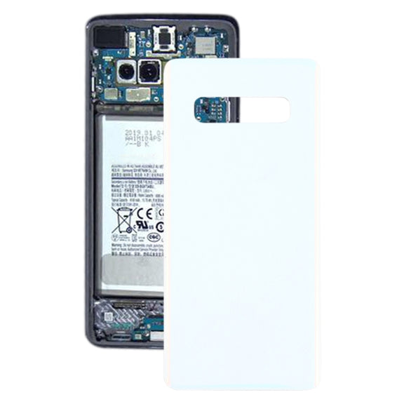 For Galaxy S10+ Battery Back Cover (White)