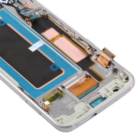 Original Super AMOLED Material LCD Screen and Digitizer Full Assembly(with Frame / Charging Port Flex Cable / Power Button Flex Cable / Volume Button Flex Cable) for Galaxy S7 Edge / G935F / G935FD(Gold)