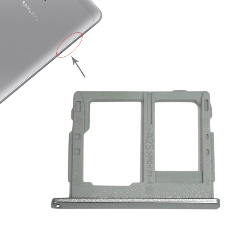 For Galaxy Tab A 8.0 / T380 / T385 SIM Card Tray +  Micro SD Card Tray (Grey)