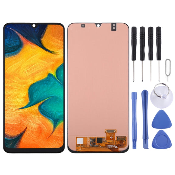 Original Super AMOLED LCD Screen for Galaxy A30 with Digitizer Full Assembly (Black)