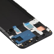 Original Super AMOLED LCD Screen  for Galaxy A50 Digitizer Full Assembly with Frame(Black)