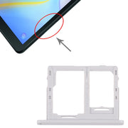 For Galaxy Tab A 10.5 inch T595 4G SIM Card Tray + Micro SD Card Tray (White)