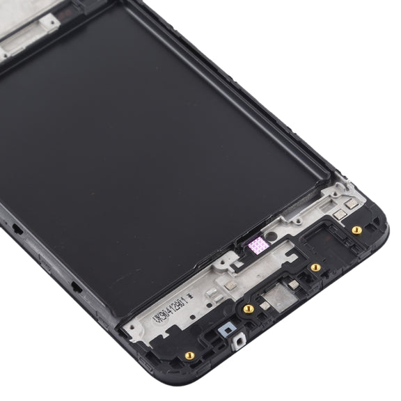 For Galaxy A10  Front Housing LCD Frame Bezel Plate (Black)