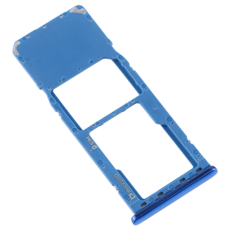 For Galaxy A7 (2018) / A750F SIM Card Tray + Micro SD Card Tray (Blue)