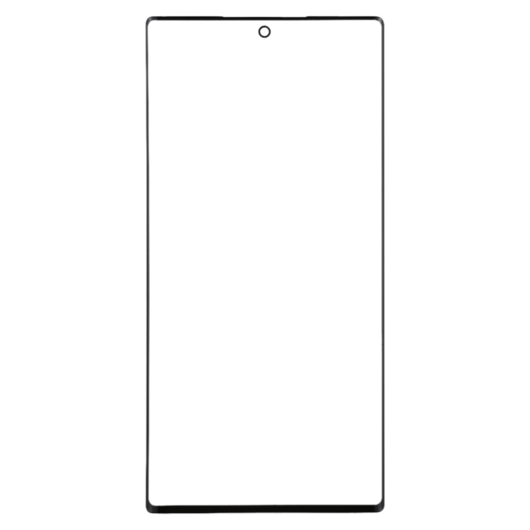 For Galaxy Note 10 + Front Screen Outer Glass Lens (Black)