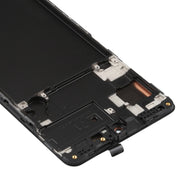 Original Super AMOLED LCD Screen for Galaxy A71 Digitizer Full Assembly with Frame (Black)