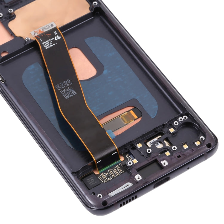 Original Dynamic AMOLED Material LCD Screen and Digitizer Full Assembly with Frame for Galaxy S20 4G SM-G980(Black)