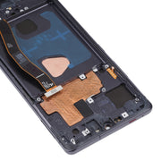 Original Super AMOLED Material LCD Screen and Digitizer Full Assembly with Frame for Galaxy S10 Lite(Black)