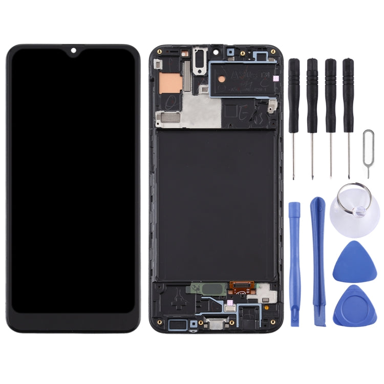 TFT LCD Screen for Samsung Galaxy A30s  Digitizer Full Assembly with Frame (Black)