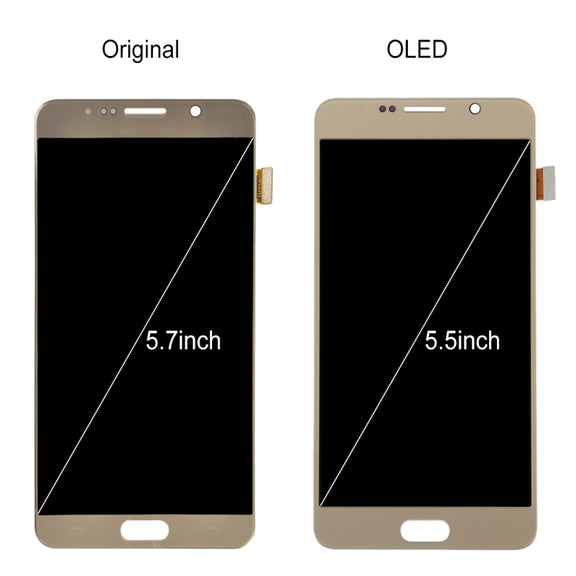 5.5 inch OLED LCD Screen for Samsung Galaxy Note 5 with Digitizer Full Assembly (Baby Blue)