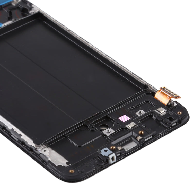 TFT LCD Screen for Samsung Galaxy A70  Digitizer Full Assembly with Frame, Not Supporting Fingerprint Identification (Black)
