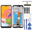 For Samsung Galaxy A01 SM-A015M OEM LCD Screen (Flex Cable Wide) Digitizer Full Assembly with Frame (Black) - free shipping - PMc TechLife - Order now!