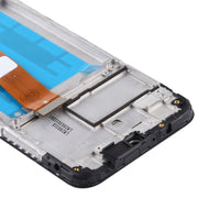For Samsung Galaxy A01 SM-A015M OEM LCD Screen (Flex Cable Wide) Digitizer Full Assembly with Frame (Black)