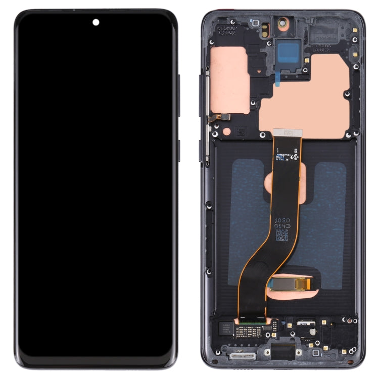 Original Super AMOLED LCD Screen for Samsung Galaxy S20+ 5G SM-G986B/G985 Digitizer Full Assembly with Frame (Black)
