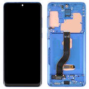 Original Super AMOLED LCD Screen for Samsung Galaxy S20+ 5G SM-G986B/G985 Digitizer Full Assembly with Frame (Dark Blue)