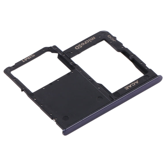 For Samsung Galaxy A31 SIM Card Tray + Micro SD Card Tray (Black)